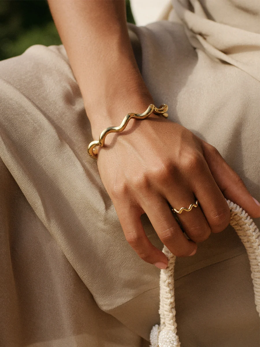 SPIRAL bangle gold - Image 2