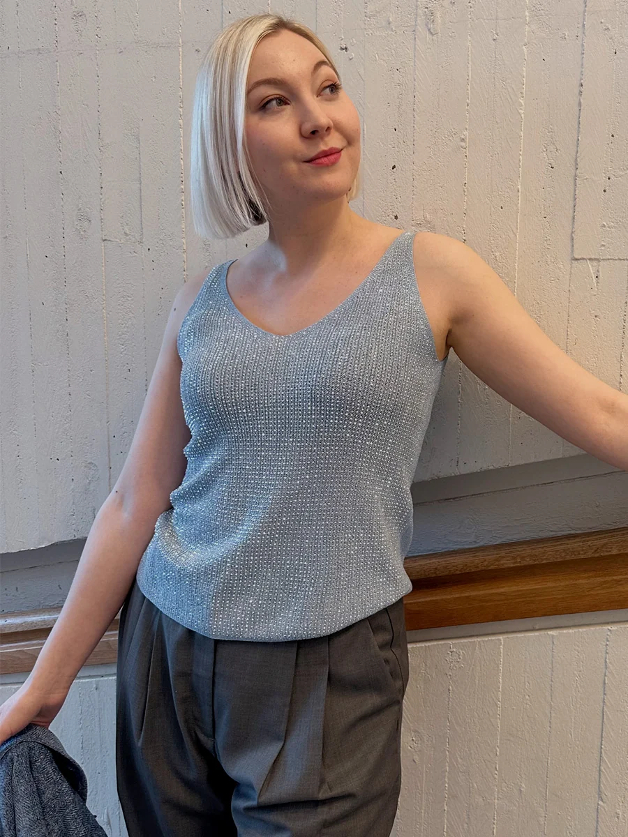 Metallic knitted camisole - Image 5