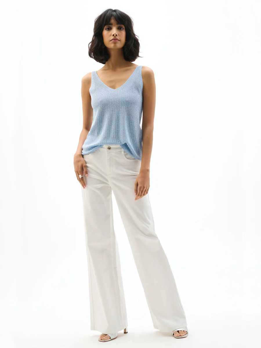 Metallic knitted camisole - Image 3
